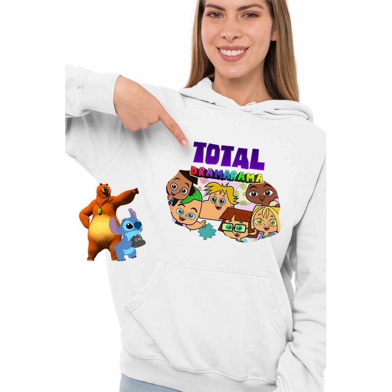 Fashion, accesorii si bijuterii - Femei - Imbracaminte femei - Hanorace femei - Hanorac Femei Gradinita Dramei Totale Copilarie Dramarama, alb, marime 2XL - Infinity.ro