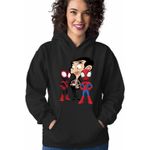 Fashion, accesorii si bijuterii - Femei - Imbracaminte femei - Hanorace femei - Hanorac Femei Mr Bean Paienjenel Spiderman, negru, marime XL - Infinity.ro