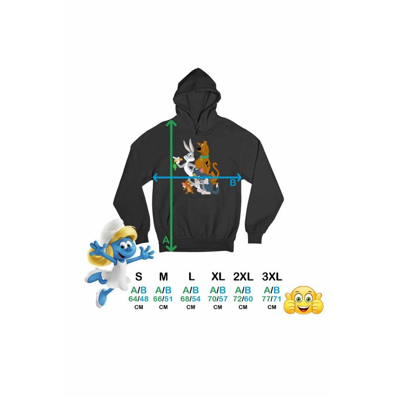 Fashion, accesorii si bijuterii - Femei - Imbracaminte femei - Hanorace femei - Hanorac Femei Tom Jeryy Scooby Doo Bugs Bunny, negru, marime L - Infinity.ro