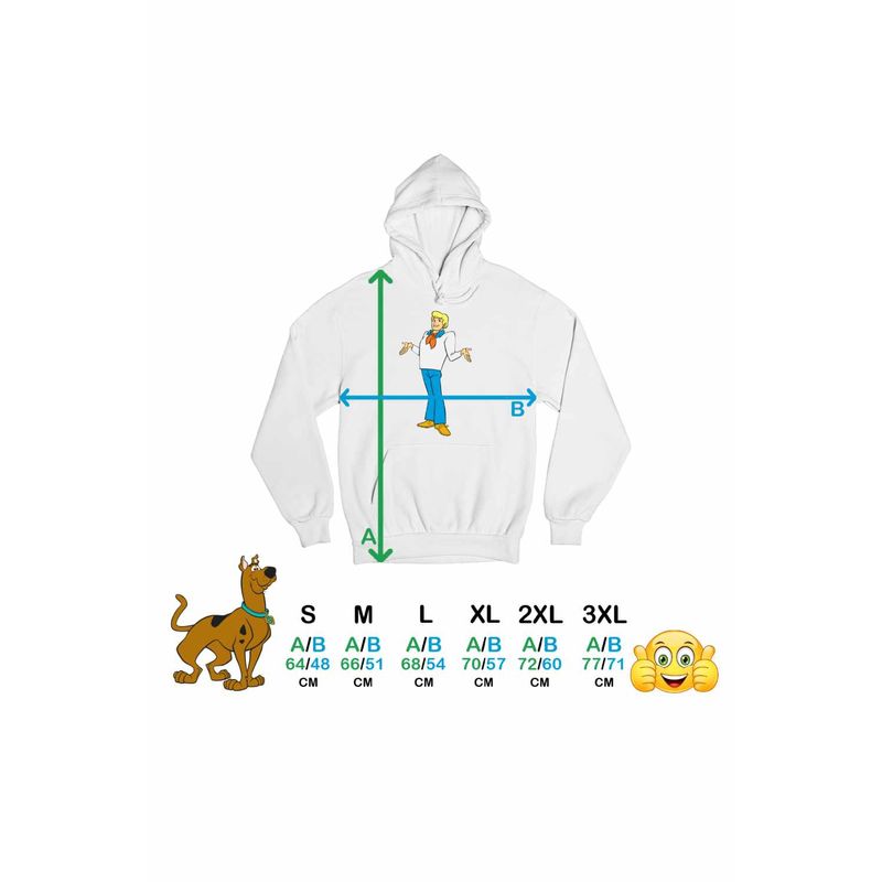 Fashion, accesorii si bijuterii - Femei - Imbracaminte femei - Hanorace femei - Hanorac Femei Scooby Doo Fred Jones, alb, marime XL - Infinity.ro