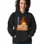 Fashion, accesorii si bijuterii - Femei - Imbracaminte femei - Hanorace femei - Hanorac Femei Ursu Grizzy si lemingii, negru, marime S - Infinity.ro