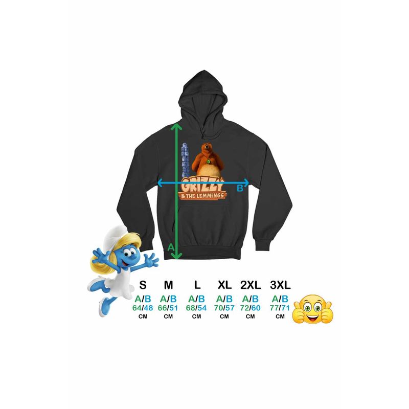 Fashion, accesorii si bijuterii - Femei - Imbracaminte femei - Hanorace femei - Hanorac Femei Ursu Grizzy si lemingii, negru, marime S - Infinity.ro
