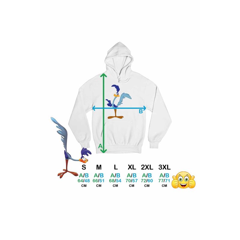 Fashion, accesorii si bijuterii - Femei - Imbracaminte femei - Hanorace femei - Hanorac Femei Coiotul Strutul Bip Bip Desene Animate, alb, marime 3XL - Infinity.ro