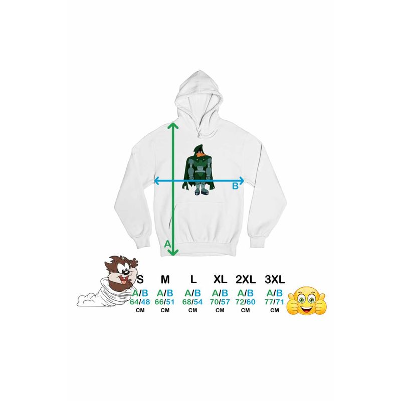 Fashion, accesorii si bijuterii - Femei - Imbracaminte femei - Hanorace femei - Hanorac Femei Daffy Duck Doctor Doom, alb, marime 2XL - Infinity.ro