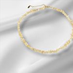 Fashion, accesorii si bijuterii - Femei - Bijuterii femei - Coliere femei - Colier realizat din fragmente minerale, prindere din otel inoxidabil, Topaz - Infinity.ro