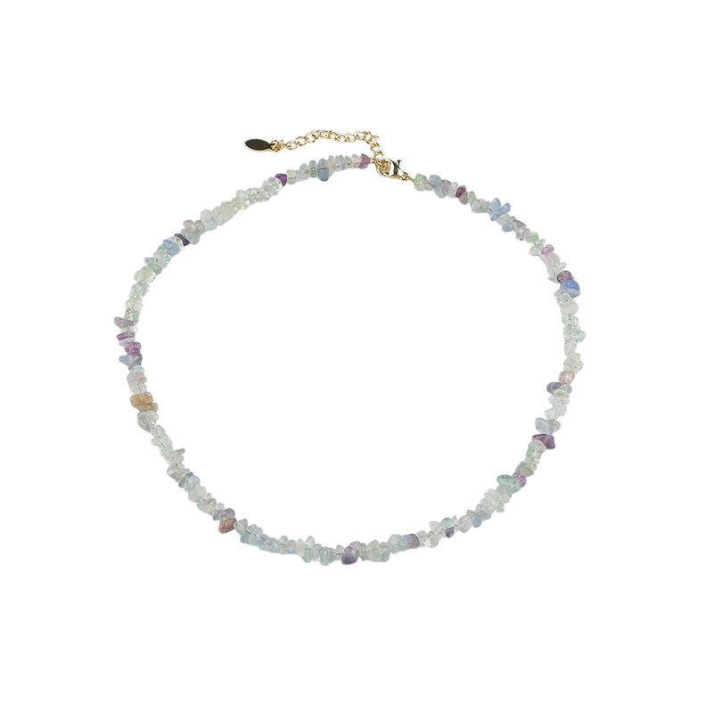 Fashion, accesorii si bijuterii - Femei - Bijuterii femei - Coliere femei - Colier realizat din fragmente minerale, prindere din otel inoxidabil, Fluorit - Infinity.ro