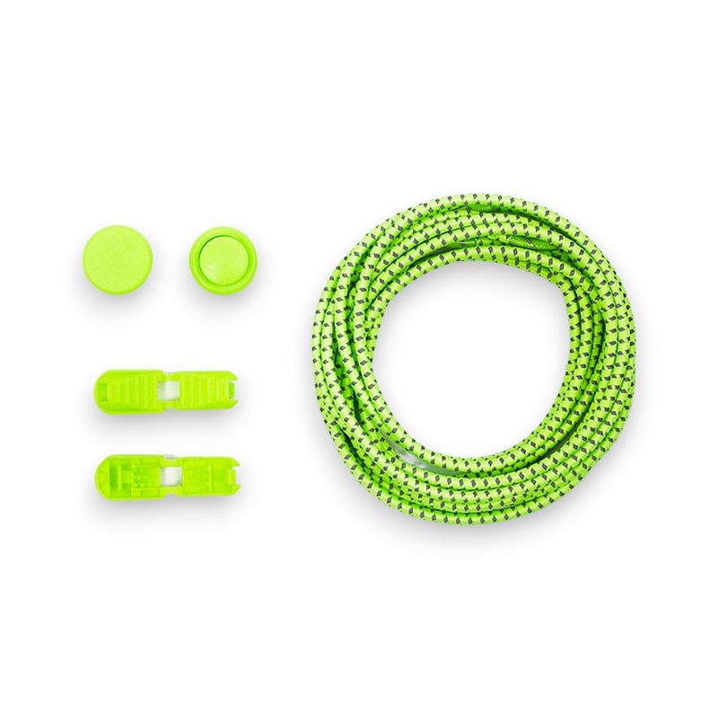 Casa si Gradina - Decoratiuni - DIY - Articole mercerie - Set 2 sireturi elastice reflectorizante Crisalida, lungime 120 cm, Galben neon - Infinity.ro