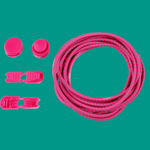 Casa si Gradina - Decoratiuni - DIY - Articole mercerie - Set 2 sireturi elastice reflectorizante Crisalida, lungime 120 cm, Fucsia - Infinity.ro