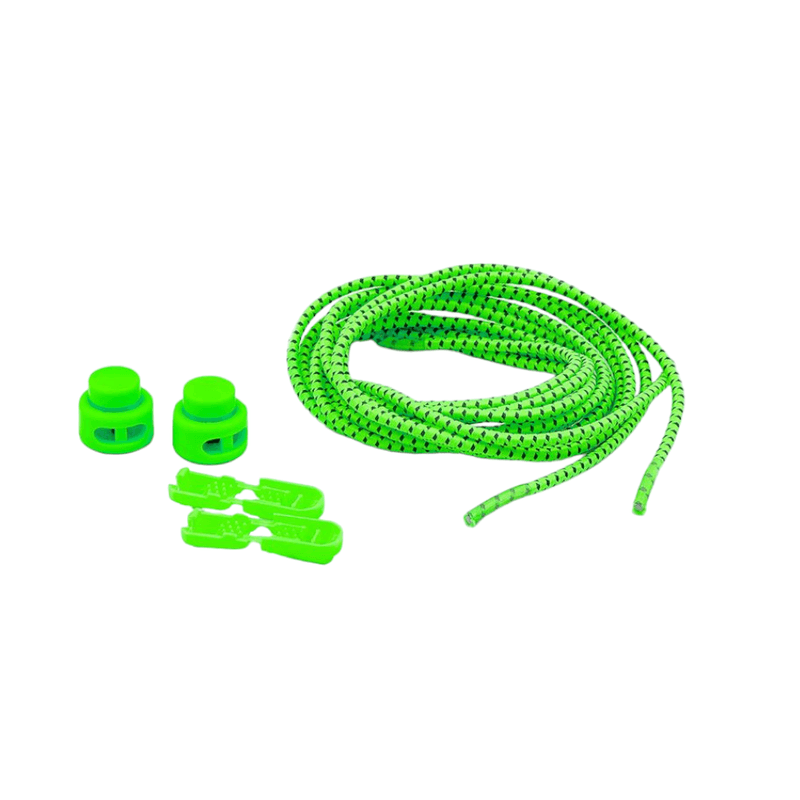 Casa si Gradina - Decoratiuni - DIY - Articole mercerie - Set 2 sireturi elastice reflectorizante Crisalida, lungime 120 cm, Verde neon - Infinity.ro