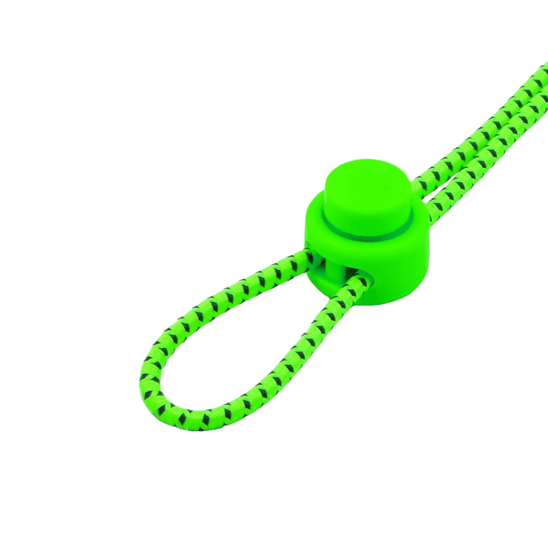 Casa si Gradina - Decoratiuni - DIY - Articole mercerie - Set 2 sireturi elastice reflectorizante Crisalida, lungime 120 cm, Verde neon - Infinity.ro