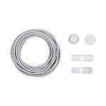 Casa si Gradina - Decoratiuni - DIY - Articole mercerie - Set 2 sireturi elastice reflectorizante Crisalida, lungime 120 cm, Alb - Infinity.ro