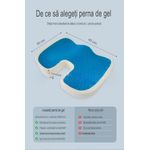 Ingrijire personala si Cosmetice - Sanatate si wellness - Aparate medicale - Suporturi ortopedice si orteze - Perna ortopedica pentru sezut din spuma cu memorie si gel racoritor Arvada ErgoSupport, dimensiuni - Infinity.ro