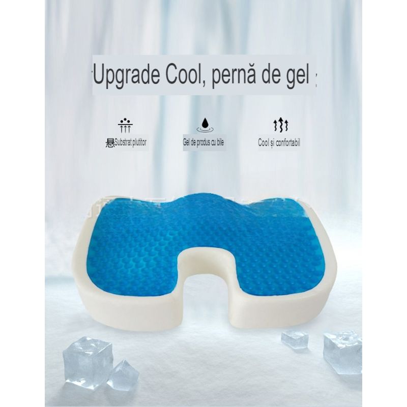 Ingrijire personala si Cosmetice - Sanatate si wellness - Aparate medicale - Suporturi ortopedice si orteze - Perna ortopedica pentru sezut din spuma cu memorie si gel racoritor Arvada ErgoSupport, dimensiuni - Infinity.ro