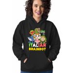 Fashion, accesorii si bijuterii - Femei - Imbracaminte femei - Hanorace femei - Hanorac Femei Italian Ballerina Tralalero BrrBrr Brainrot Brain Rot, negru, marime S - Infinity.ro