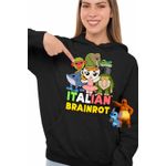 Fashion, accesorii si bijuterii - Femei - Imbracaminte femei - Hanorace femei - Hanorac Femei Italian Ballerina Tralalero BrrBrr Brainrot Brain Rot, negru, marime S - Infinity.ro