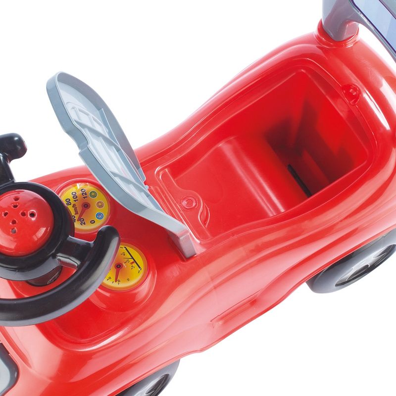 Jucarii, Copii si Bebe - Jucarii si jocuri - Jucarii de exterior - Masinute si vehicule pentru copii - Masinuta fara Pedale Dolu Rosu, Ride-On 2 in 1 cu Claxon pe Volan, Utilizabila ca Premergator, Max 25 kg, 12 luni+ - Infinity.ro
