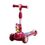 Sport si Outdoor - Role, trotinete si skateboard - Trotinete copii - Trotineta Pliabila pentru Copii Ursulet, Ghidon Reglabil pe 3 Niveluri, Roti din Silicon cu LED-uri, Max 35 kg, 3 ani+ - Infinity.ro