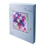 Market - Cadouri - Rame si albume foto - Album Foto Capacitate Mare 400 Poze Format 10x15 cm cu Toc de Protectie, Grafica Eleganta cu Flori si Detalii Metalizate - Infinity.ro