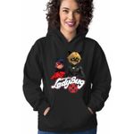 Fashion, accesorii si bijuterii - Femei - Imbracaminte femei - Hanorace femei - Hanorac Femei Miraculos Buburuza Motanul Noir, negru, marime S - Infinity.ro