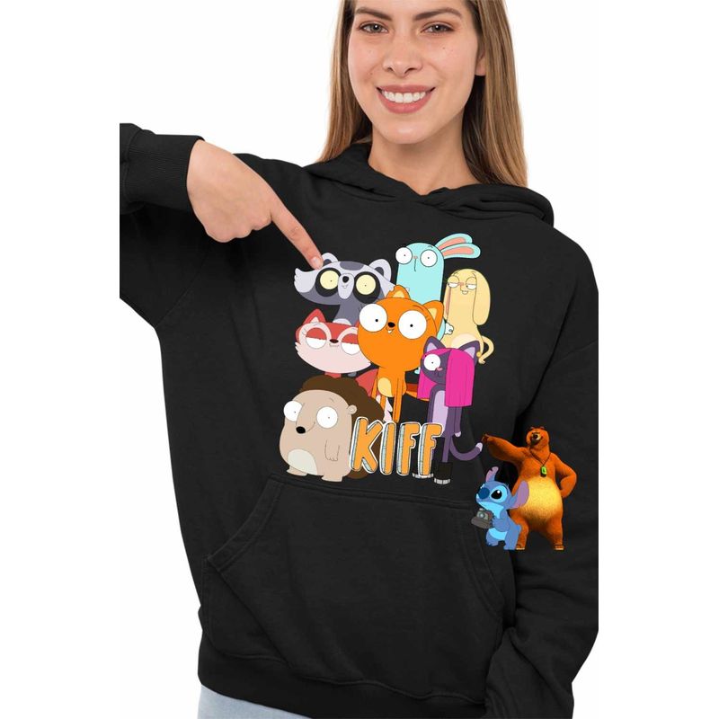 Fashion, accesorii si bijuterii - Femei - Imbracaminte femei - Hanorace femei - Hanorac Femei Kiff Toata Echipa, negru, marime S - Infinity.ro