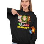 Fashion, accesorii si bijuterii - Femei - Imbracaminte femei - Hanorace femei - Hanorac Femei Italian Patapim Sahur Ballerina Brainrot Brain Rot, negru, marime S - Infinity.ro