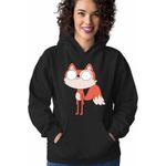 Fashion, accesorii si bijuterii - Femei - Imbracaminte femei - Hanorace femei - Hanorac Femei Candle Fox Kiff Dublat, negru, marime S - Infinity.ro