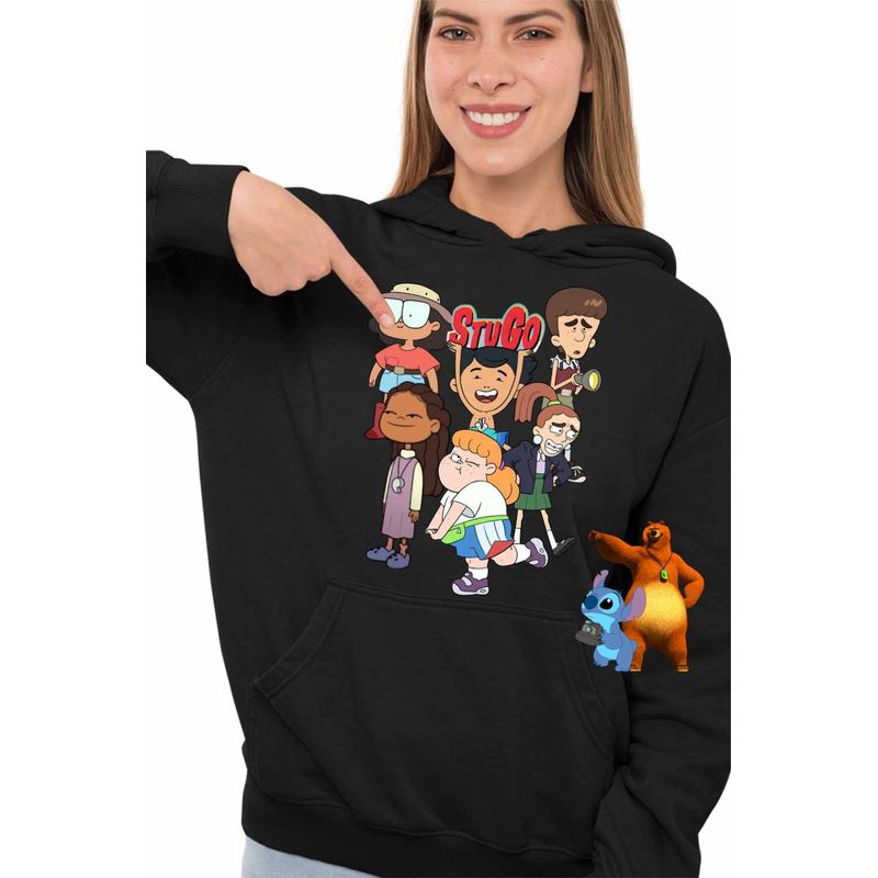 Fashion, accesorii si bijuterii - Femei - Imbracaminte femei - Hanorace femei - Hanorac Femei StuGo Toata Gasca de Studenti Elevi, negru, marime S - Infinity.ro