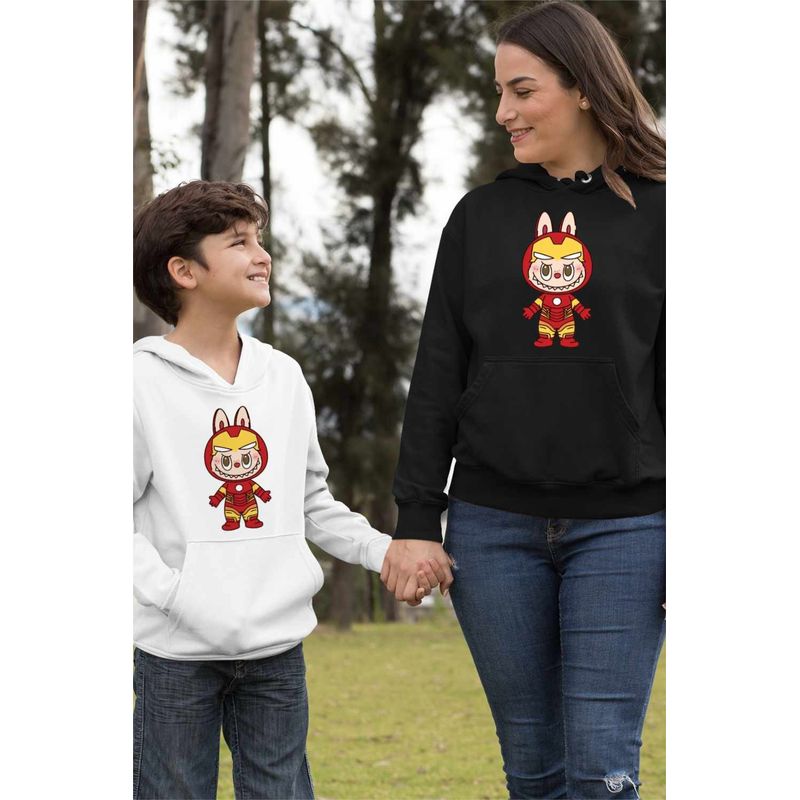 Fashion, accesorii si bijuterii - Femei - Imbracaminte femei - Hanorace femei - Hanorac Femei Labubu Iron Man Marvel, negru, marime S - Infinity.ro