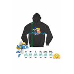 Fashion, accesorii si bijuterii - Femei - Imbracaminte femei - Hanorace femei - Hanorac Femei Hamster Gretel Sonic Stitch, negru, marime S - Infinity.ro