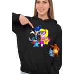 Fashion, accesorii si bijuterii - Femei - Imbracaminte femei - Hanorace femei - Hanorac Femei Hamster Gretel Sonic Stitch, negru, marime S - Infinity.ro