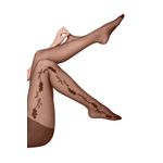 Fashion, accesorii si bijuterii - Femei - Lenjerie si pijamale femei - Sosete si ciorapi femei - Dres 15 Den ELITE cu model Violetta, Maron, XL - Infinity.ro