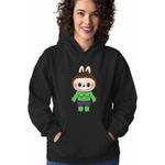 Fashion, accesorii si bijuterii - Femei - Imbracaminte femei - Hanorace femei - Hanorac Femei Labubu Hulk Marvel, negru, marime S - Infinity.ro