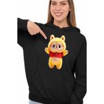 Fashion, accesorii si bijuterii - Femei - Imbracaminte femei - Hanorace femei - Hanorac Femei Labubu Winnie the Pooh Ursulet de plus, negru, marime S - Infinity.ro
