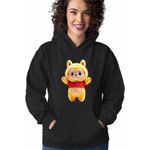 Fashion, accesorii si bijuterii - Femei - Imbracaminte femei - Hanorace femei - Hanorac Femei Labubu Winnie the Pooh Ursulet de plus, negru, marime S - Infinity.ro