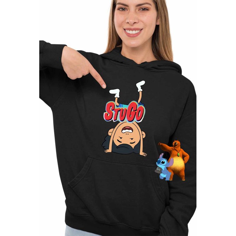 Fashion, accesorii si bijuterii - Femei - Imbracaminte femei - Hanorace femei - Hanorac Femei StuGo Larry Consiliu Studenti, negru, marime S - Infinity.ro