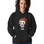 Fashion, accesorii si bijuterii - Femei - Imbracaminte femei - Hanorace femei - Hanorac Femei Labubu Annabelle Horror Chucky, negru, marime S - Infinity.ro
