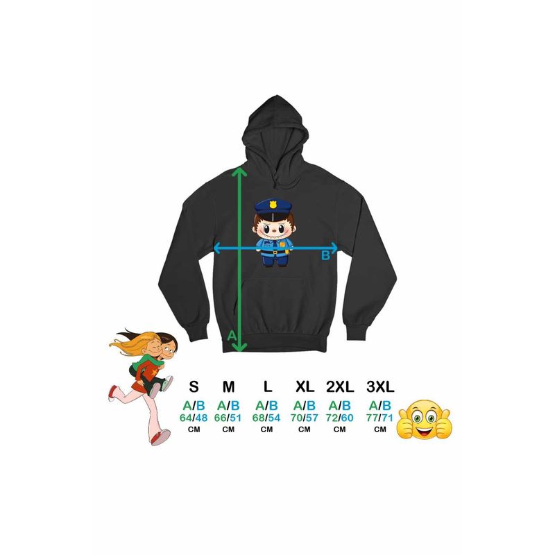 Fashion, accesorii si bijuterii - Femei - Imbracaminte femei - Hanorace femei - Hanorac Femei Labubu Politist, negru, marime S - Infinity.ro