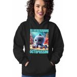 Fashion, accesorii si bijuterii - Femei - Imbracaminte femei - Hanorace femei - Hanorac Femei Blueberrinni Octopussini Italian Meme Brainrot Brain Rot, negru, marime S - Infinity.ro