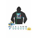 Fashion, accesorii si bijuterii - Femei - Imbracaminte femei - Hanorace femei - Hanorac Femei Blueberrinni Octopussini Italian Meme Brainrot Brain Rot, negru, marime S - Infinity.ro