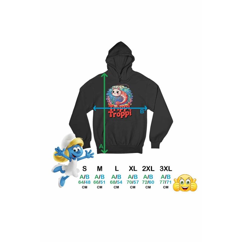 Fashion, accesorii si bijuterii - Femei - Imbracaminte femei - Hanorace femei - Hanorac Femei Meme Trippi Troppi Brainrot, negru, marime S - Infinity.ro