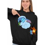 Fashion, accesorii si bijuterii - Femei - Imbracaminte femei - Hanorace femei - Hanorac Femei Stitch Baby Sleep, negru, marime S - Infinity.ro