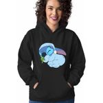 Fashion, accesorii si bijuterii - Femei - Imbracaminte femei - Hanorace femei - Hanorac Femei Stitch Baby Sleep, negru, marime S - Infinity.ro