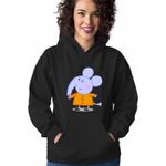 Fashion, accesorii si bijuterii - Femei - Imbracaminte femei - Hanorace femei - Hanorac Femei Elefantul Edmond Purcelusa Peppa Pig, negru, marime S - Infinity.ro