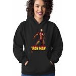 Fashion, accesorii si bijuterii - Femei - Imbracaminte femei - Hanorace femei - Hanorac Femei Iron Man Marvel, negru, marime S - Infinity.ro