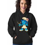 Fashion, accesorii si bijuterii - Femei - Imbracaminte femei - Hanorace femei - Hanorac Femei Strumfii Satul Fetelor Prastie, negru, marime S - Infinity.ro