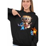 Fashion, accesorii si bijuterii - Femei - Imbracaminte femei - Hanorace femei - Hanorac Femei Stitch Balerina Cappucina Tiktok, negru, marime S - Infinity.ro