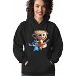 Fashion, accesorii si bijuterii - Femei - Imbracaminte femei - Hanorace femei - Hanorac Femei Stitch Balerina Cappucina Tiktok, negru, marime S - Infinity.ro