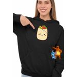 Fashion, accesorii si bijuterii - Femei - Imbracaminte femei - Hanorace femei - Hanorac Femei Squishmallows Shaworma Fast Food, negru, marime S - Infinity.ro