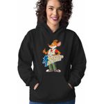 Fashion, accesorii si bijuterii - Femei - Imbracaminte femei - Hanorace femei - Hanorac Femei Geronimo Stilton Aventori Soricel Jurnalist, negru, marime S - Infinity.ro