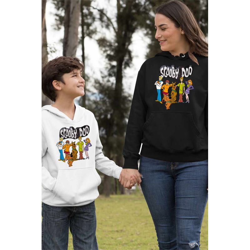 Fashion, accesorii si bijuterii - Femei - Imbracaminte femei - Hanorace femei - Hanorac Femei ScoobyDoo Mister Rezolvat All Gang, negru, marime S - Infinity.ro